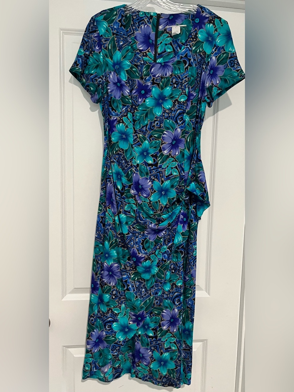 Blue & Teal Floral Maxi Dress